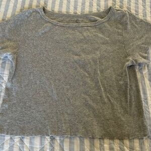 brandy grey cropped tee